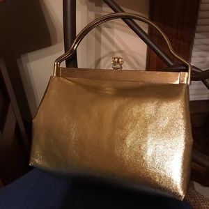 Vintage gold lame HL USA purse